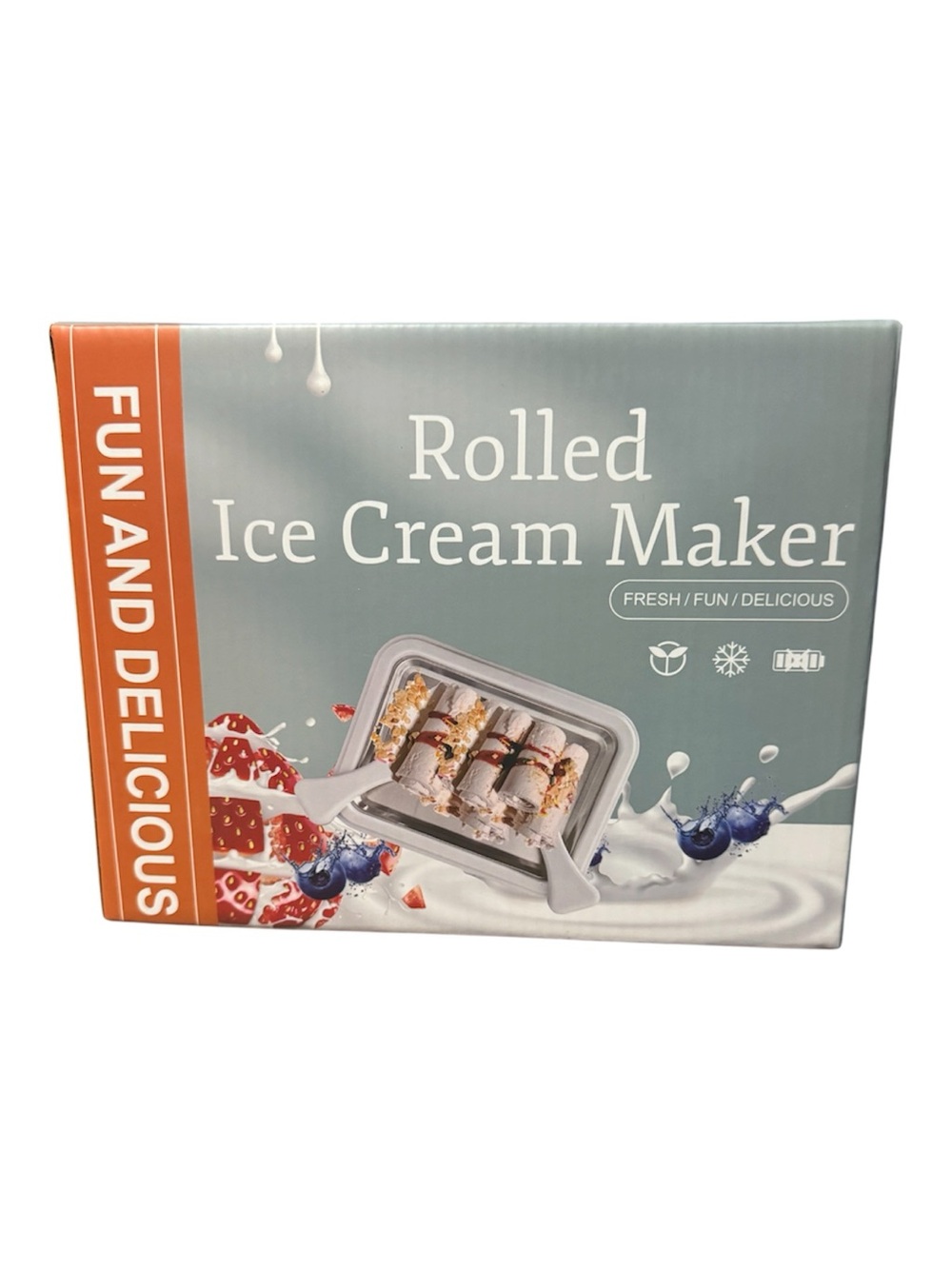 Rolled Ice Cream Maker Machine - Light Gray or Silver